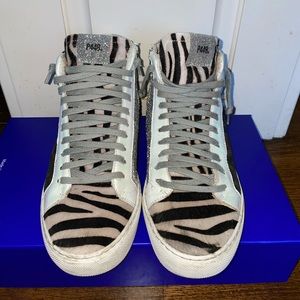 P448 Glitter High-Top Sneakers